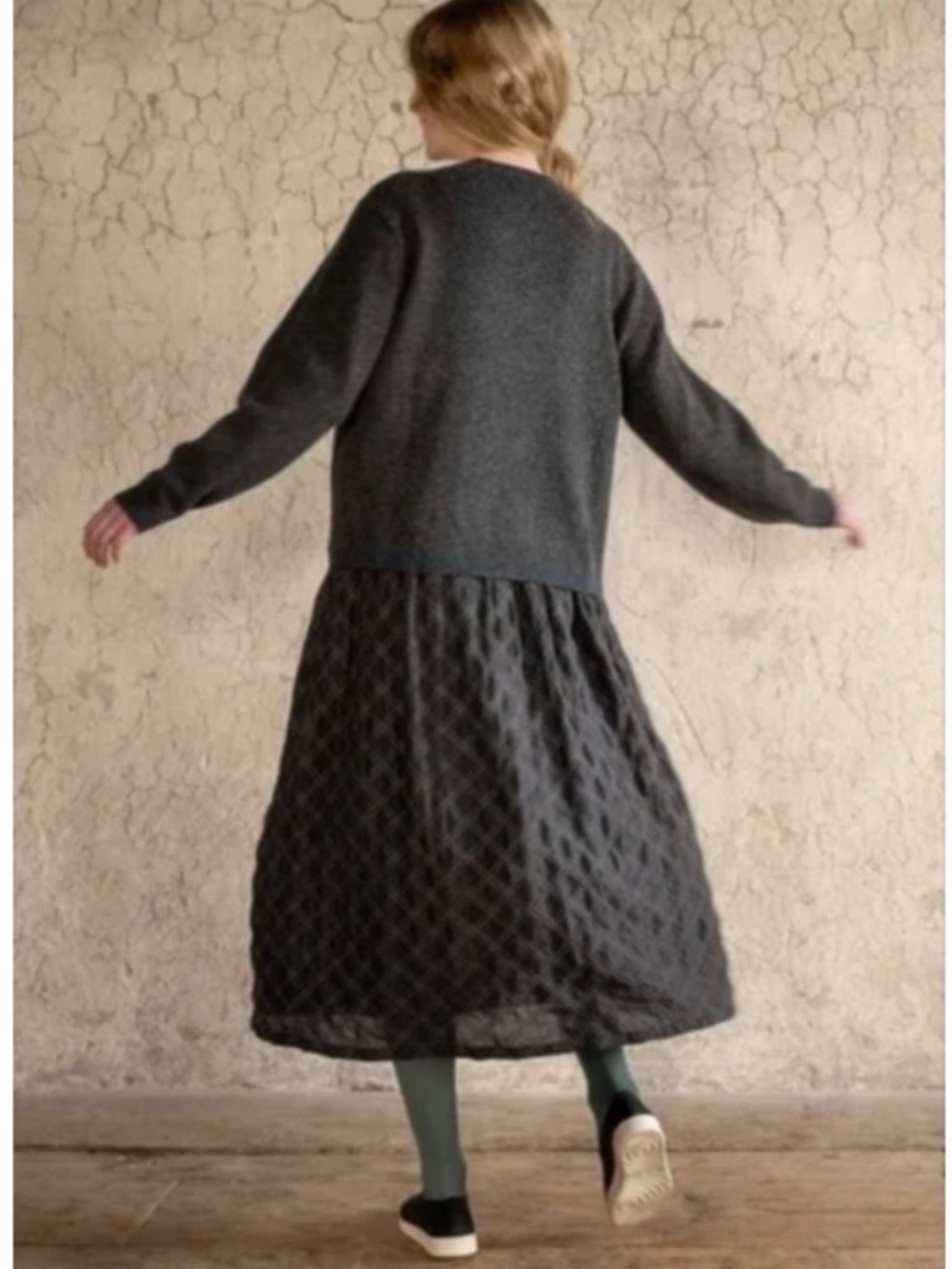 Gudrun Sjoden gray-black Helga skirt XL